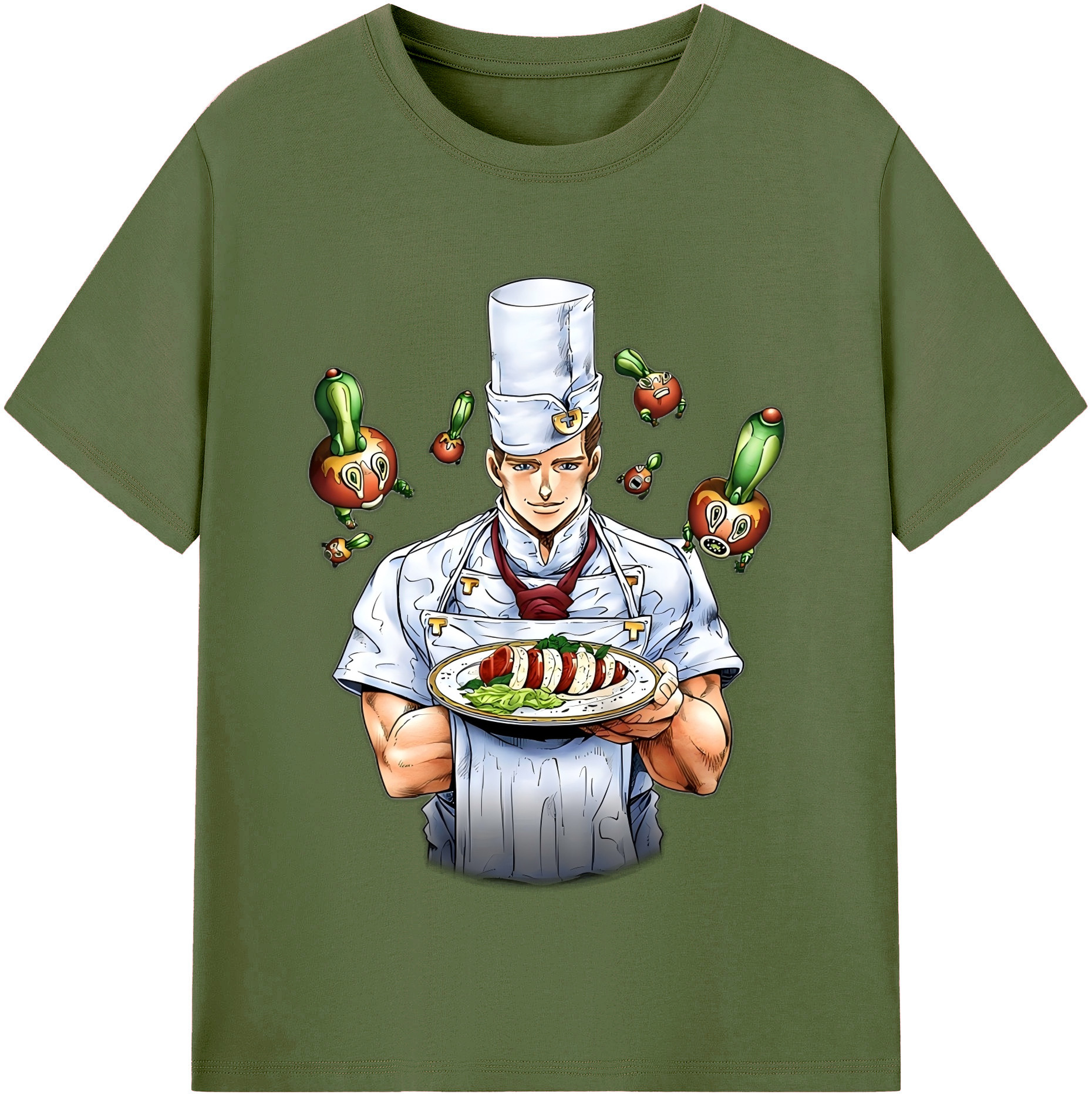 （画像用） ジョジョの奇妙な冒険 Tonio Trussardi JoJo's Bizarre Adventure トニオ?トラッサルディ 綿100％半袖Tシャツ（フロントプリント）